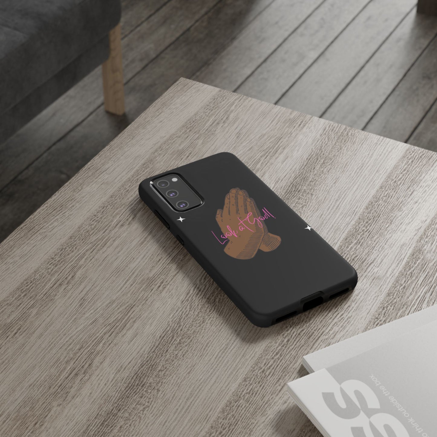 Phone Cases - 'Look at God' Praying Hands Religious Design Tough Case for Samsung