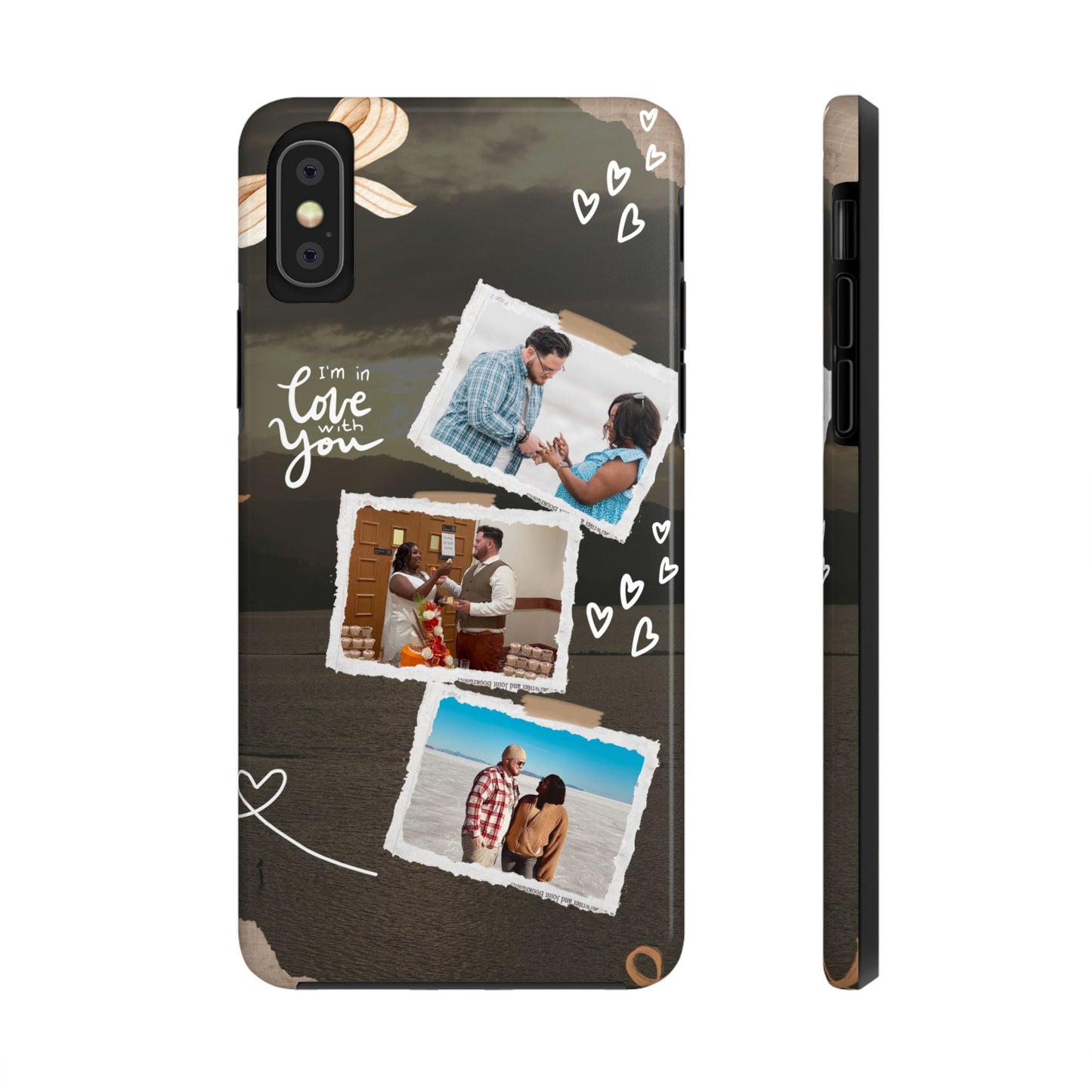 Personalized I'm in love with you Custom 3 Photo Tough Phone Case for Iphone