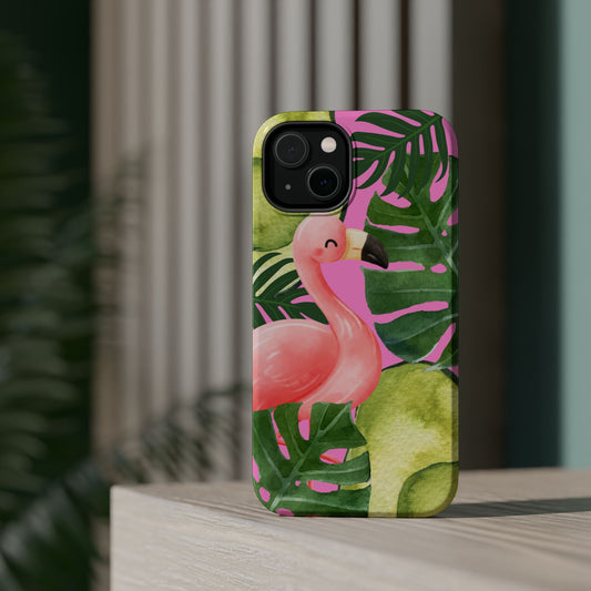 Tropical Flamingo, Cute, Summer Vibes MAGNETIC Tough Phone Case