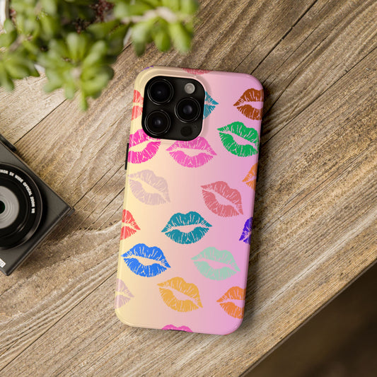 Kiss Print Tough Phone Cases Cute, Durable for Iphone