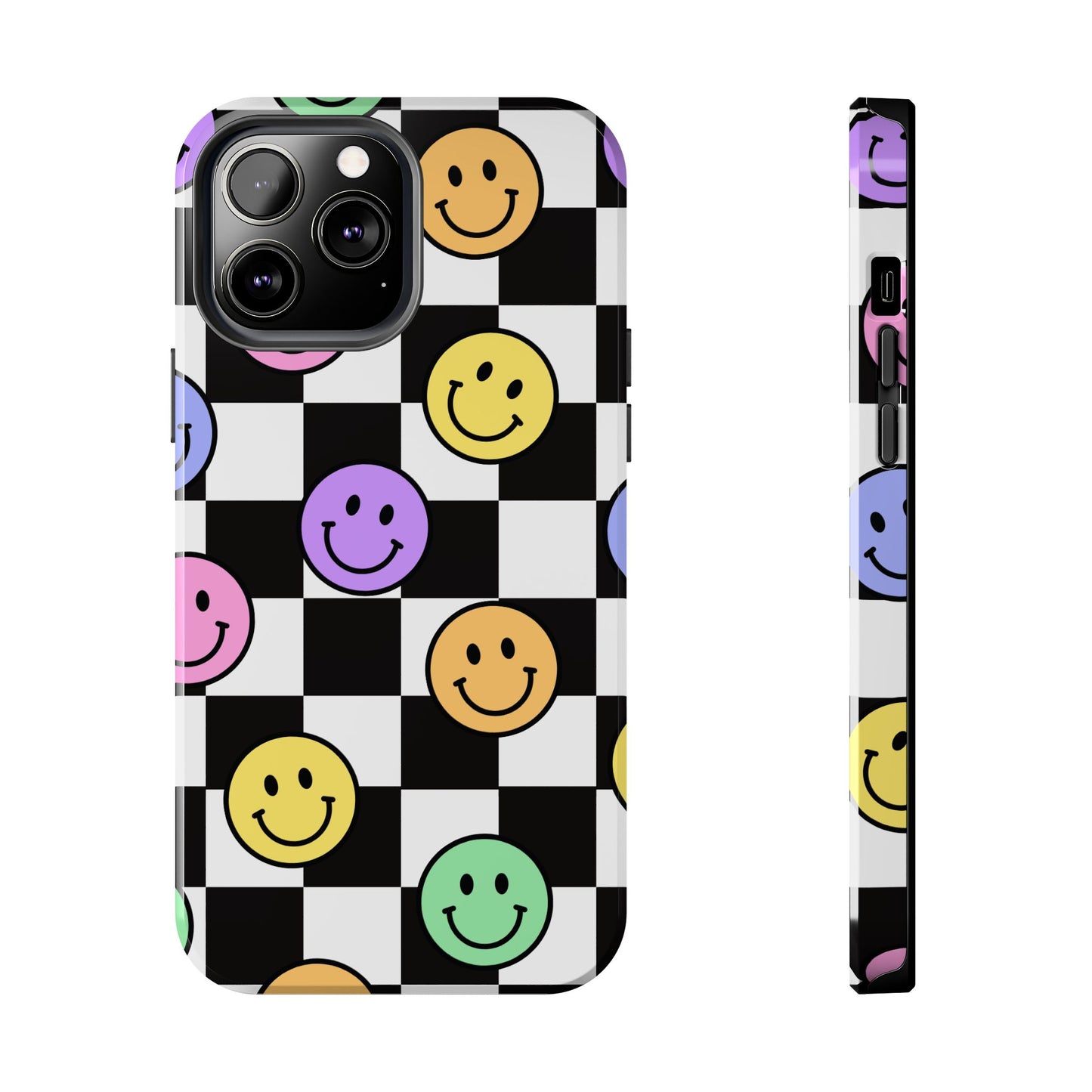Colorful Smiley Face Phone Case, Durable Phone Cover, Fun Tech Accessories, Great for Gifts, Birthday, Holiday