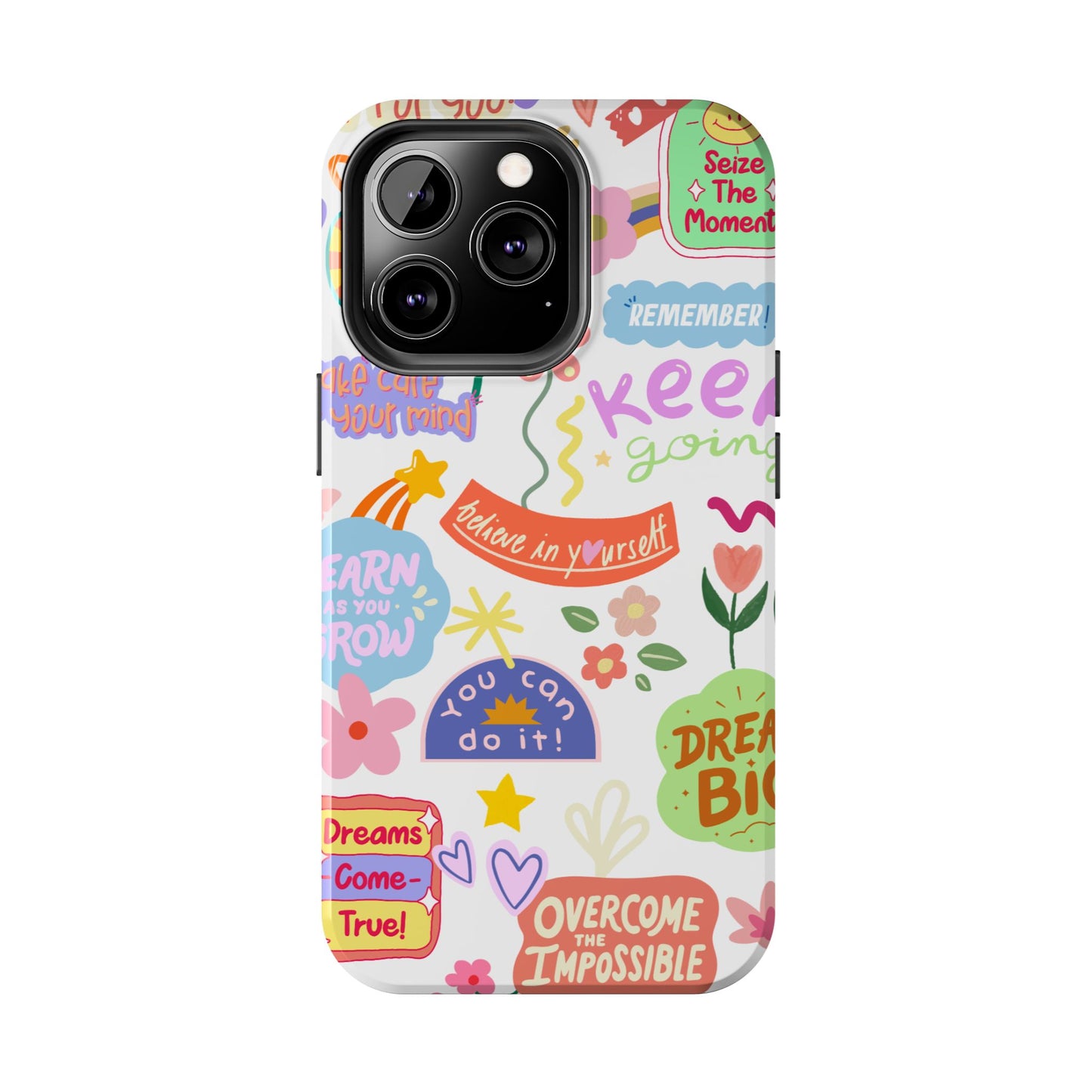 Inspirational, Motivational Phone Case, Cute Floral, Confidence Case, Gift for Her, Positive Vibes