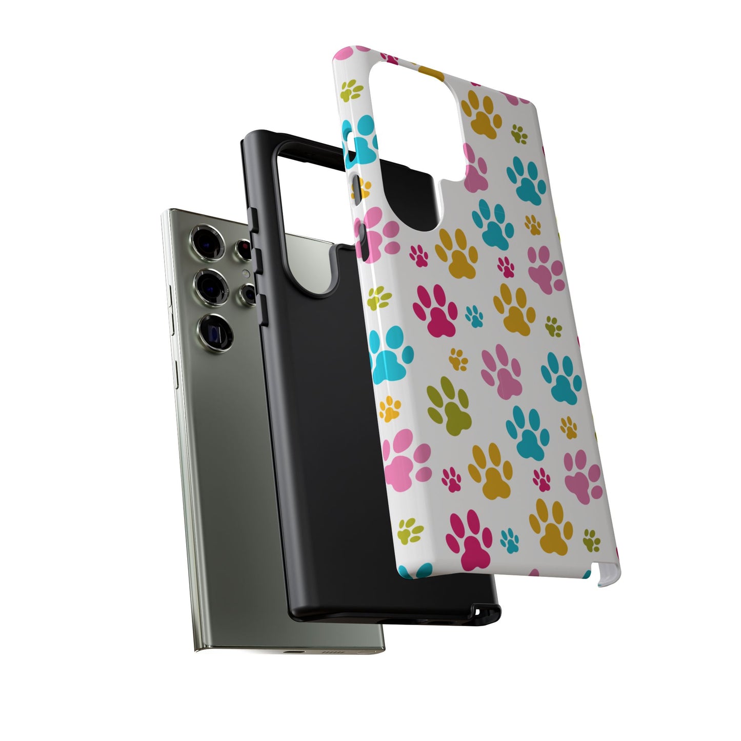 Colorful Pet Paw Print Phone Case for Dog Loves for Samsung