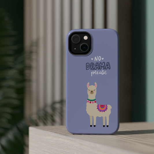Cute Llama - No Drama MAGNETIC Tough Phone Case