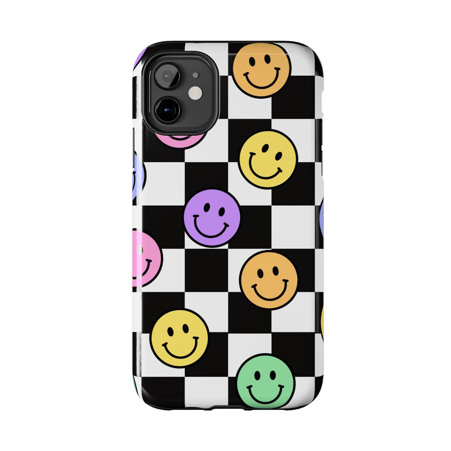 Colorful Smiley Face Phone Case, Durable Phone Cover, Fun Tech Accessories, Great for Gifts, Birthday, Holiday