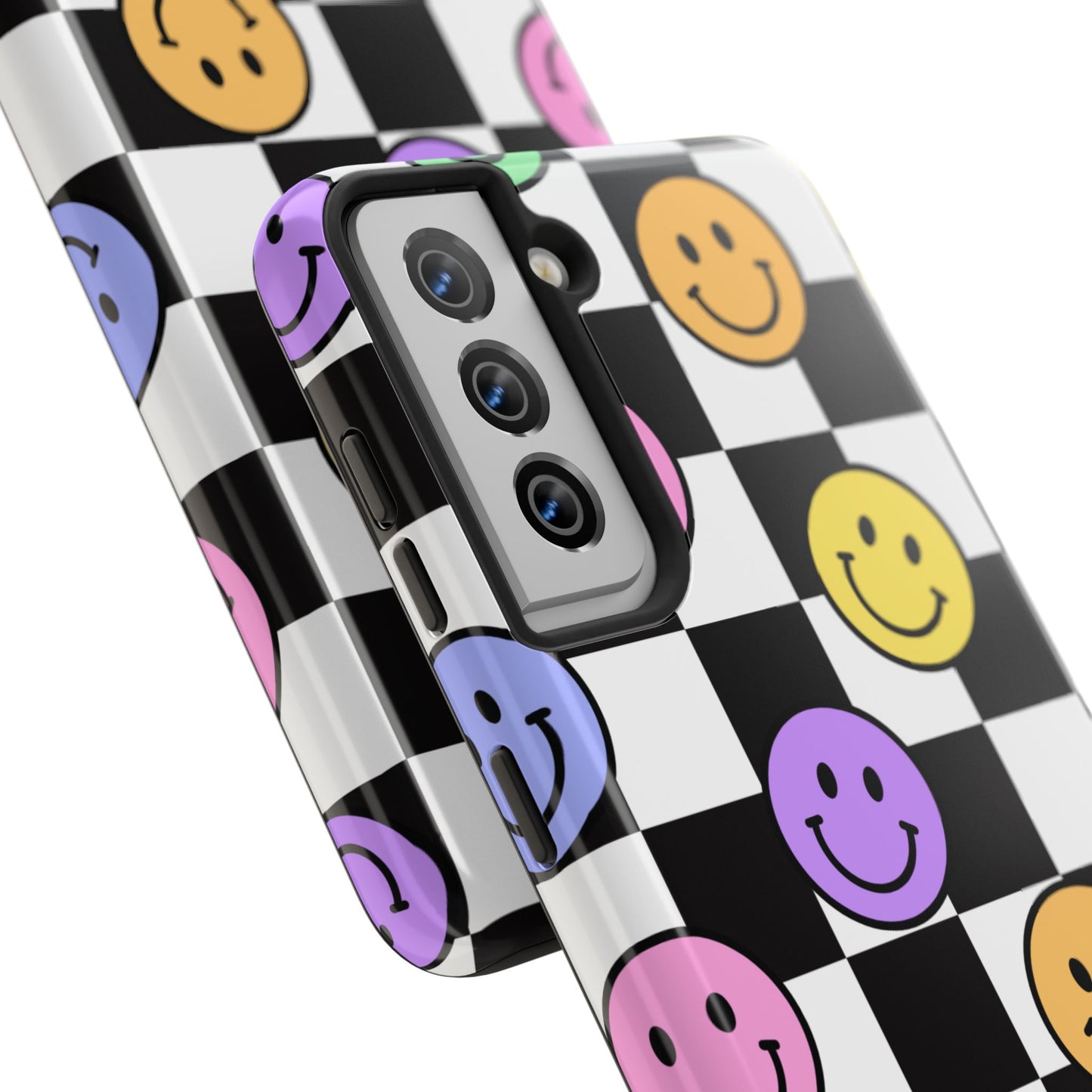 Colorful Smiley Face Phone Case, Durable Phone Cover, Fun Tech Accessories, Great for Gifts, Birthday, Holiday