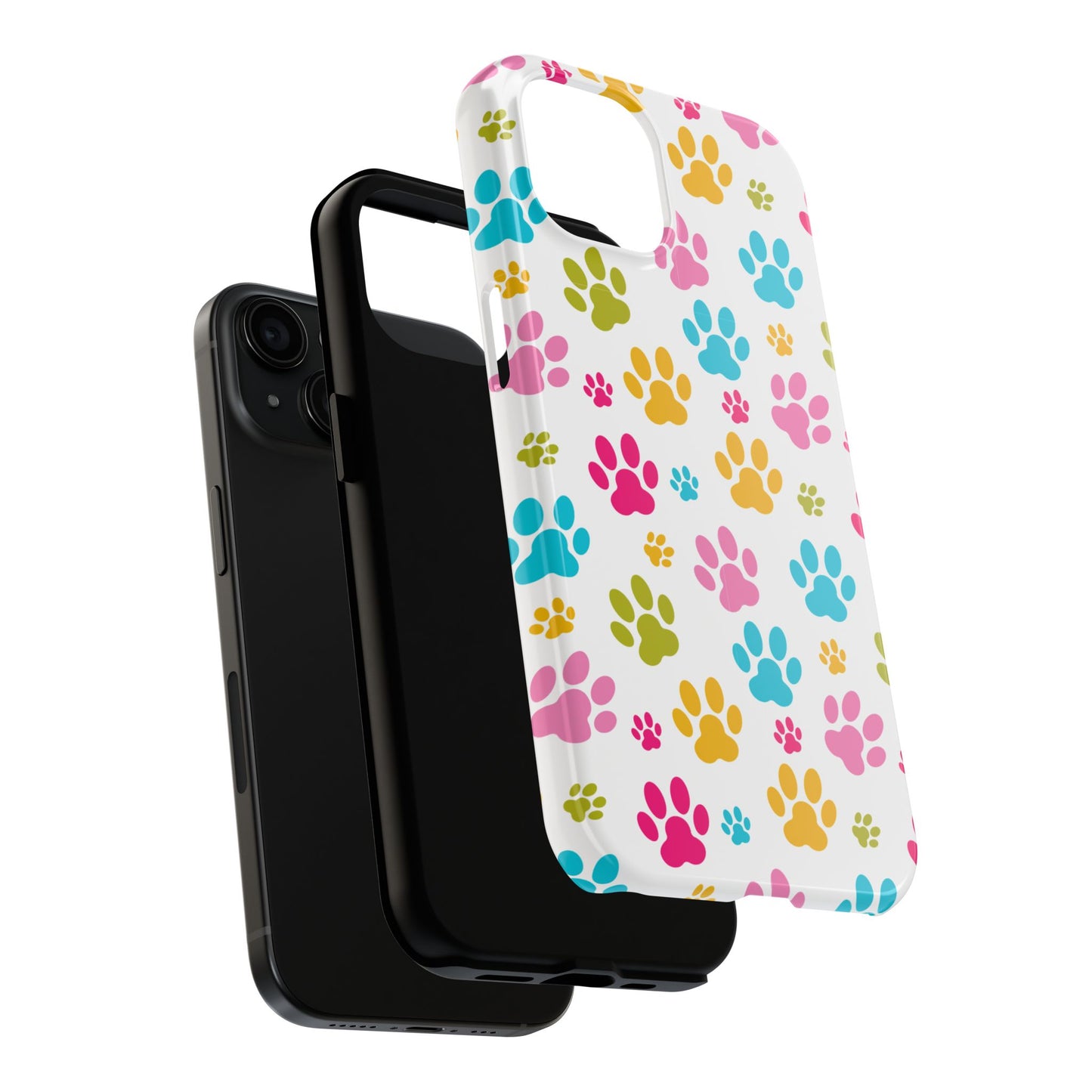 Colorful Pet Paw Print Tough Phone Case for Dog Loves for Iphone