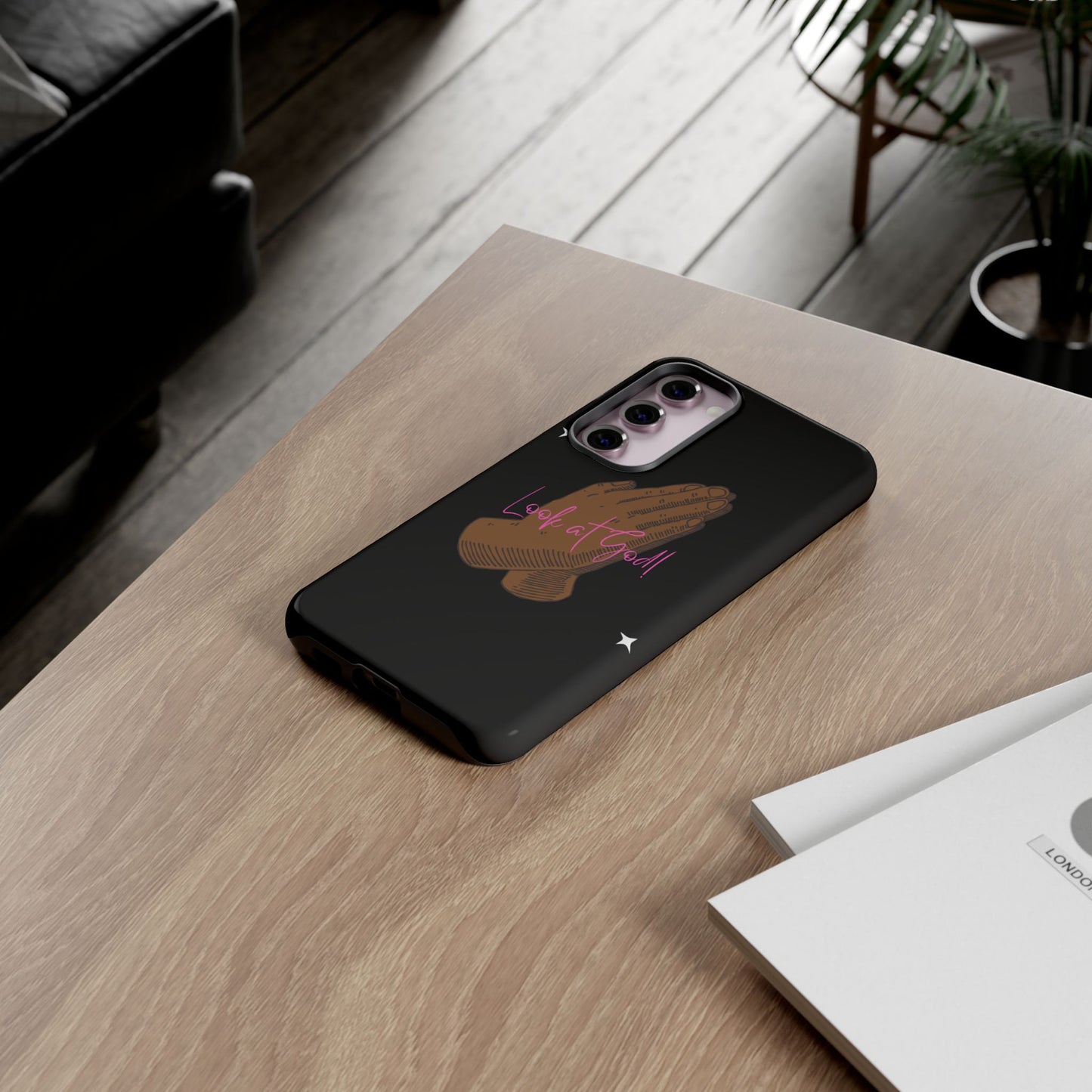 Phone Cases - 'Look at God' Praying Hands Religious Design Tough Case for Samsung