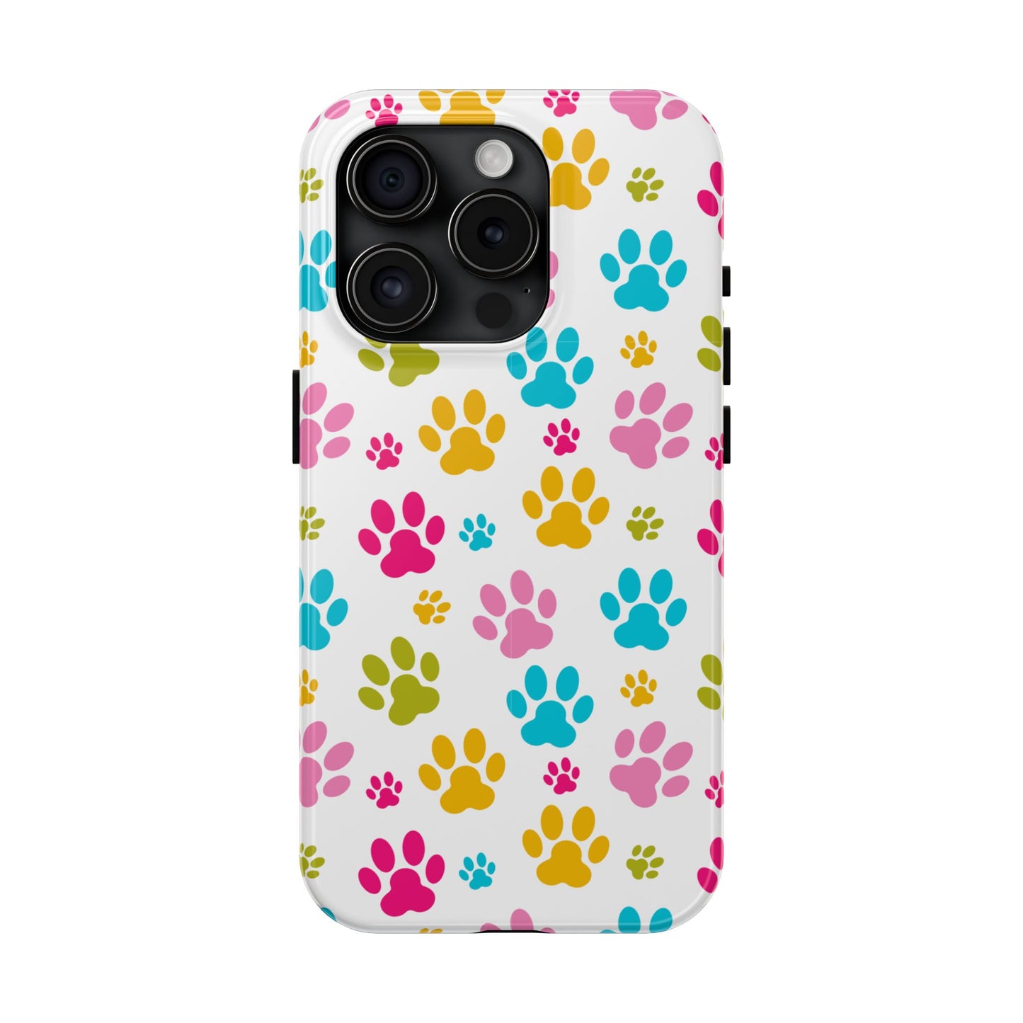 Colorful Pet Paw Print Tough Phone Case for Dog Loves for Iphone