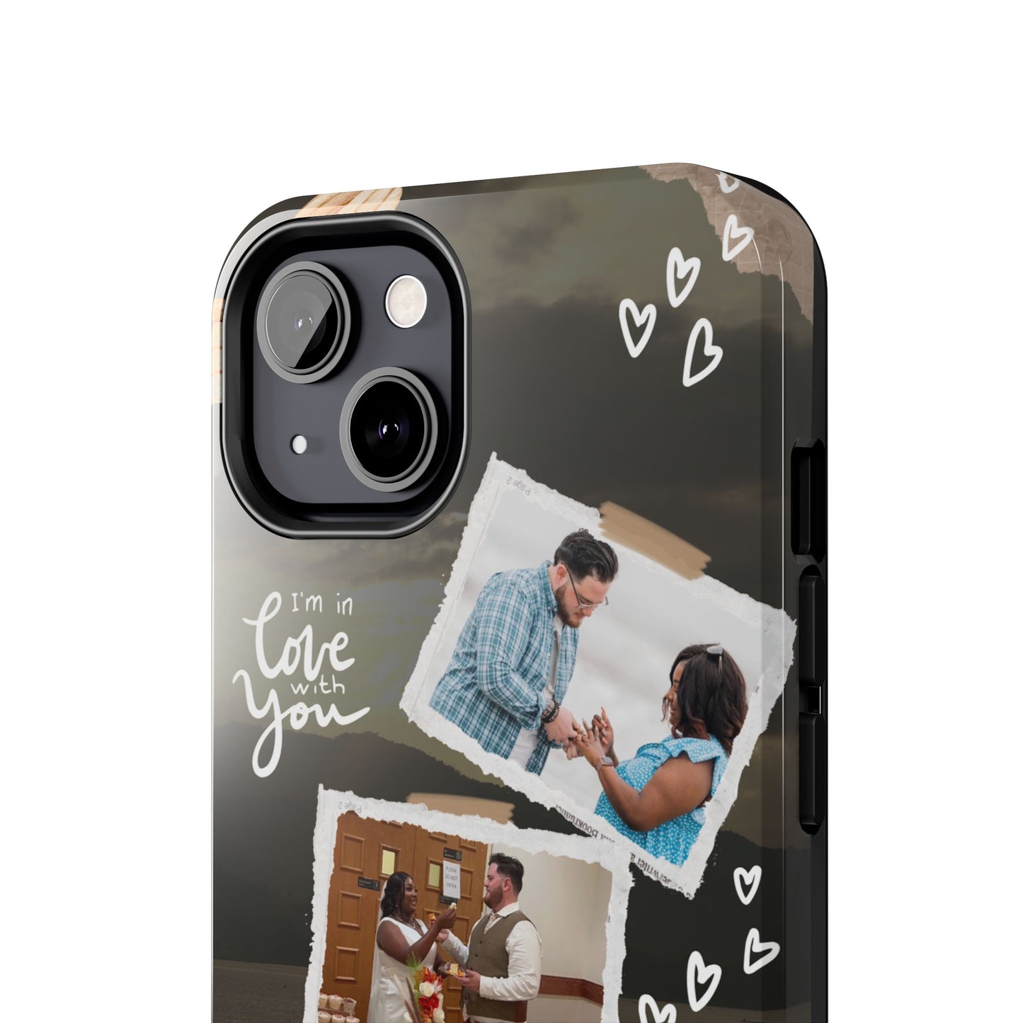 Personalized I'm in love with you Custom 3 Photo Tough Phone Case for Iphone