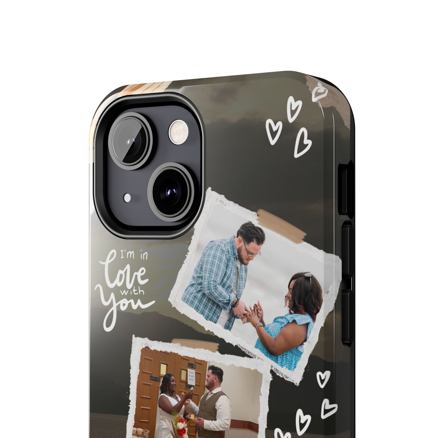 Personalized I'm in love with you Custom 3 Photo Tough Phone Case for Iphone