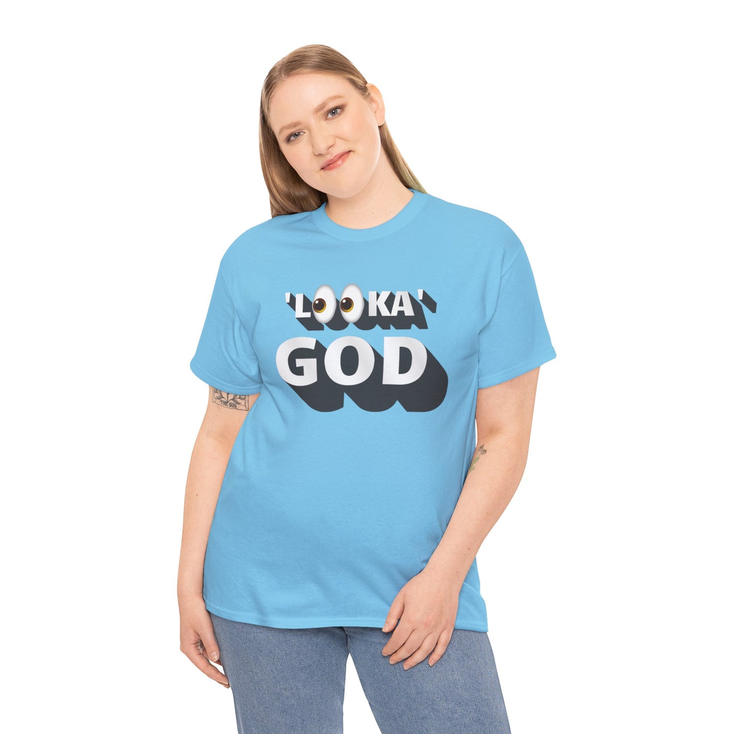 "Looka God" Unisex Cotton Tee - Stylish Faith Statement