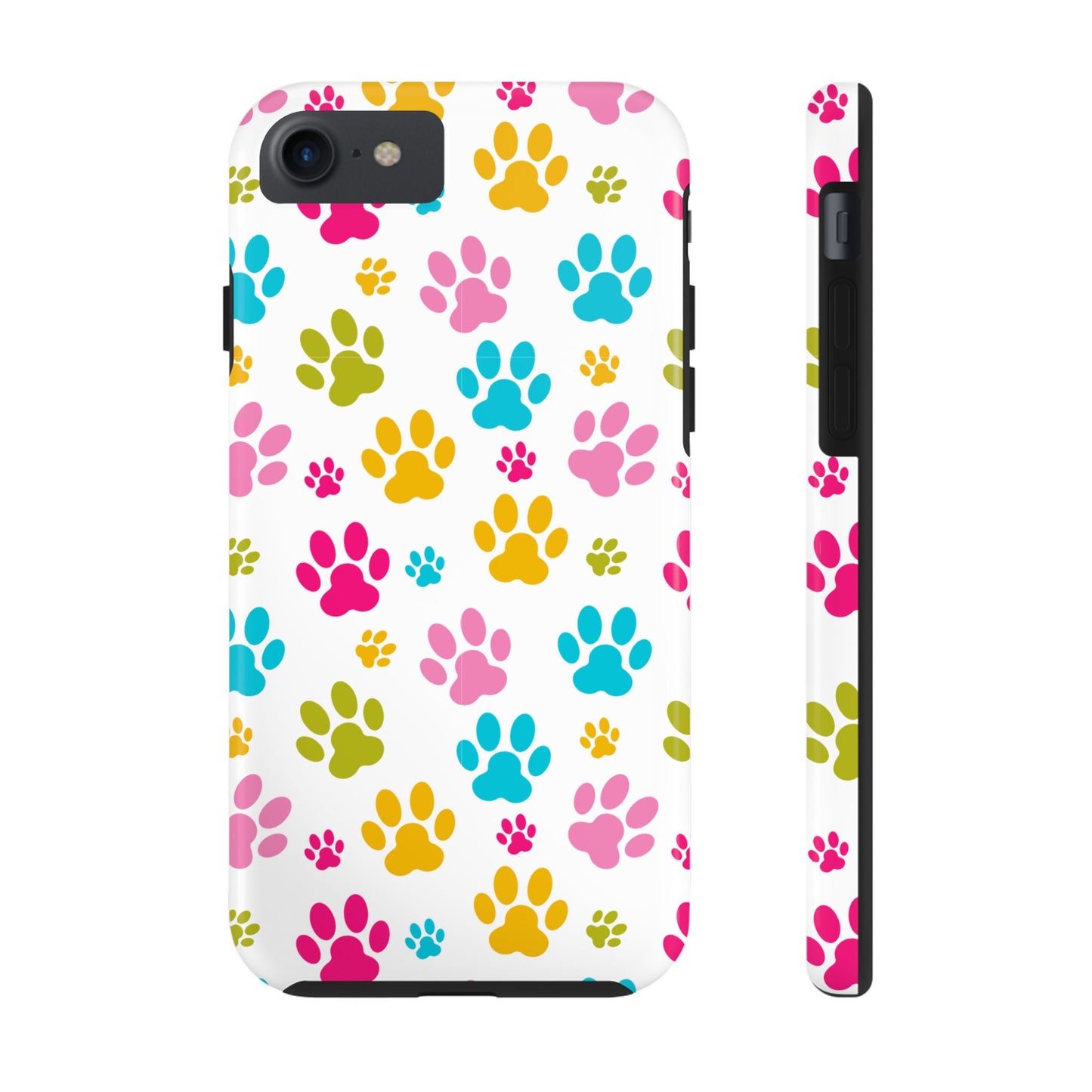 Colorful Pet Paw Print Tough Phone Case for Dog Loves for Iphone