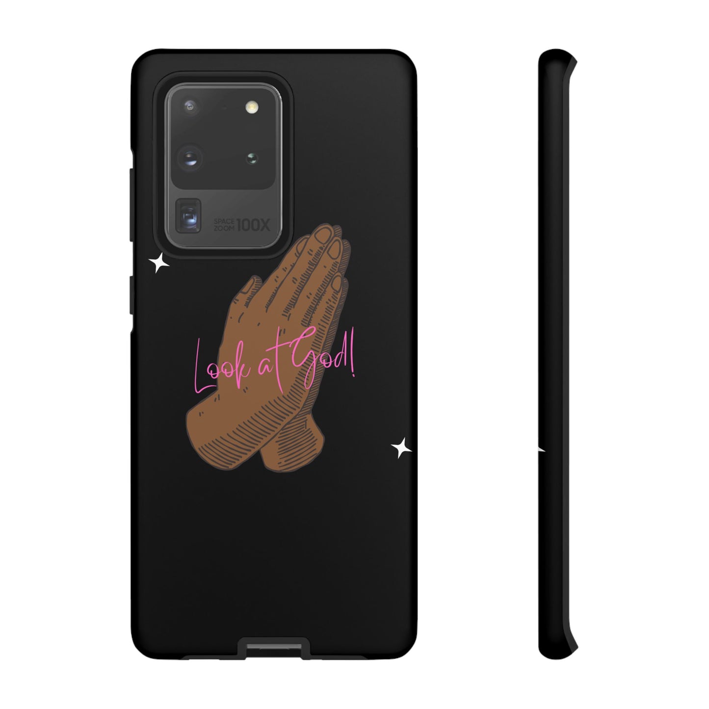 Phone Cases - 'Look at God' Praying Hands Religious Design Tough Case for Samsung