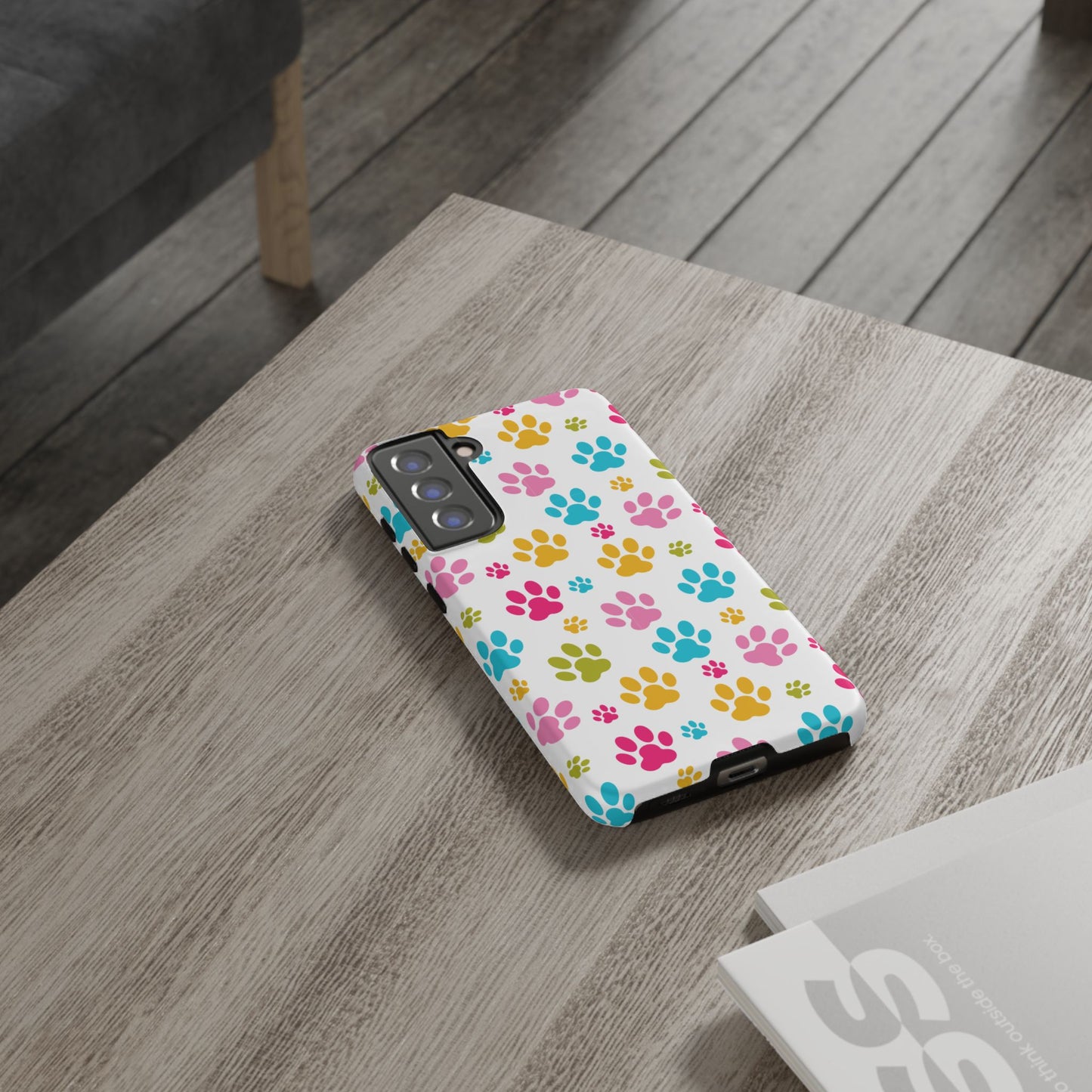 Colorful Pet Paw Print Phone Case for Dog Loves for Samsung