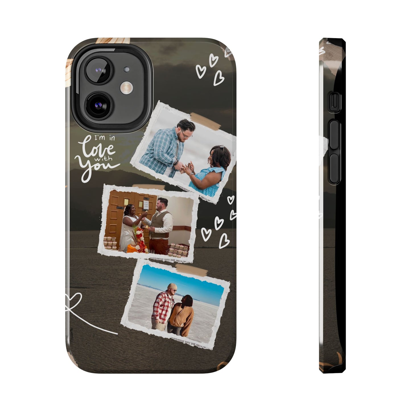 Personalized I'm in love with you Custom 3 Photo Tough Phone Case for Iphone