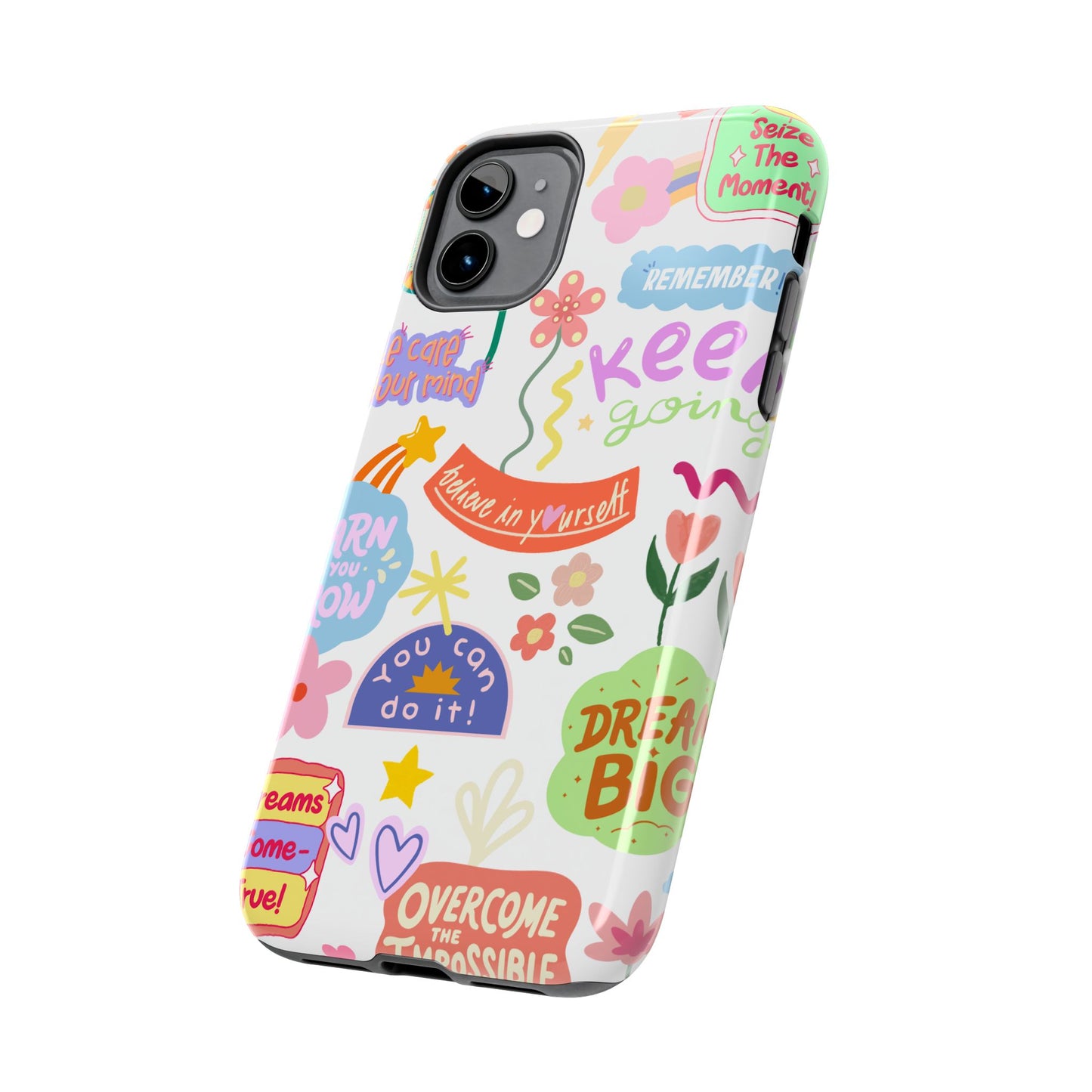 Inspirational, Motivational Phone Case, Cute Floral, Confidence Case, Gift for Her, Positive Vibes