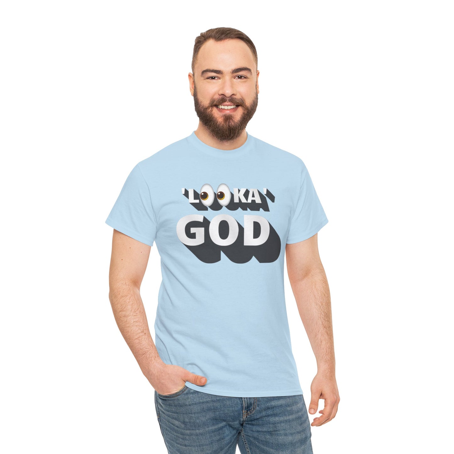 "Looka God" Unisex Cotton Tee - Stylish Faith Statement