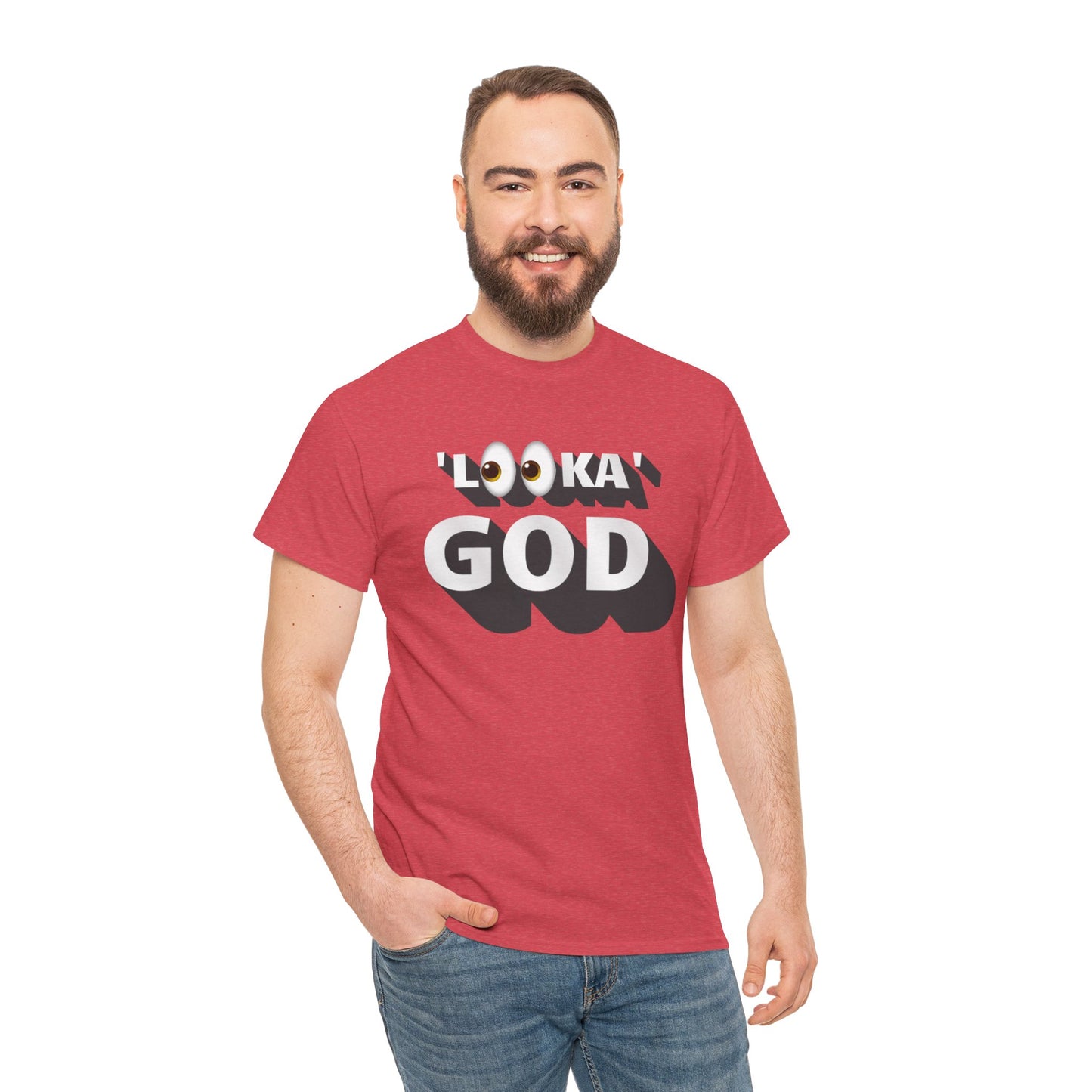 "Looka God" Unisex Cotton Tee - Stylish Faith Statement