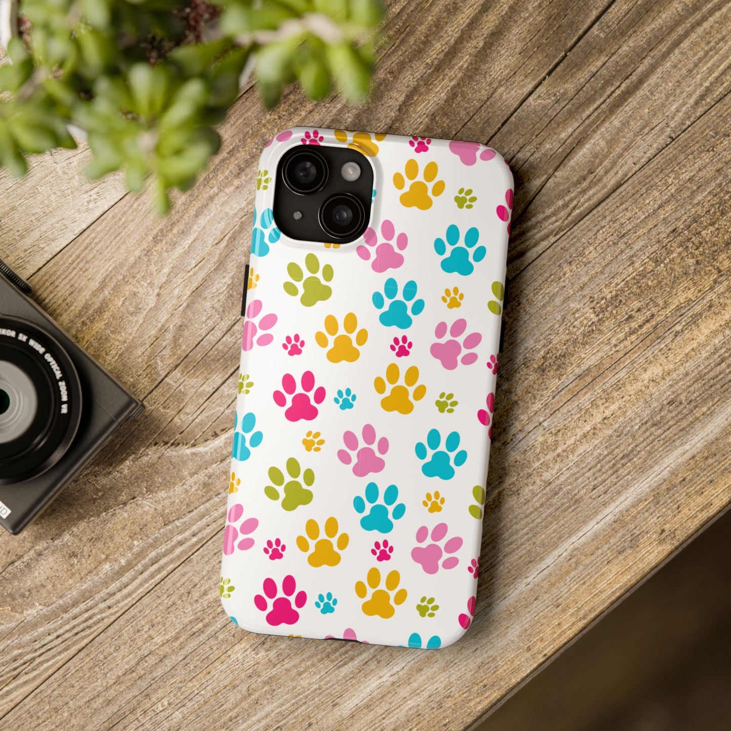 Colorful Pet Paw Print Tough Phone Case for Dog Loves for Iphone