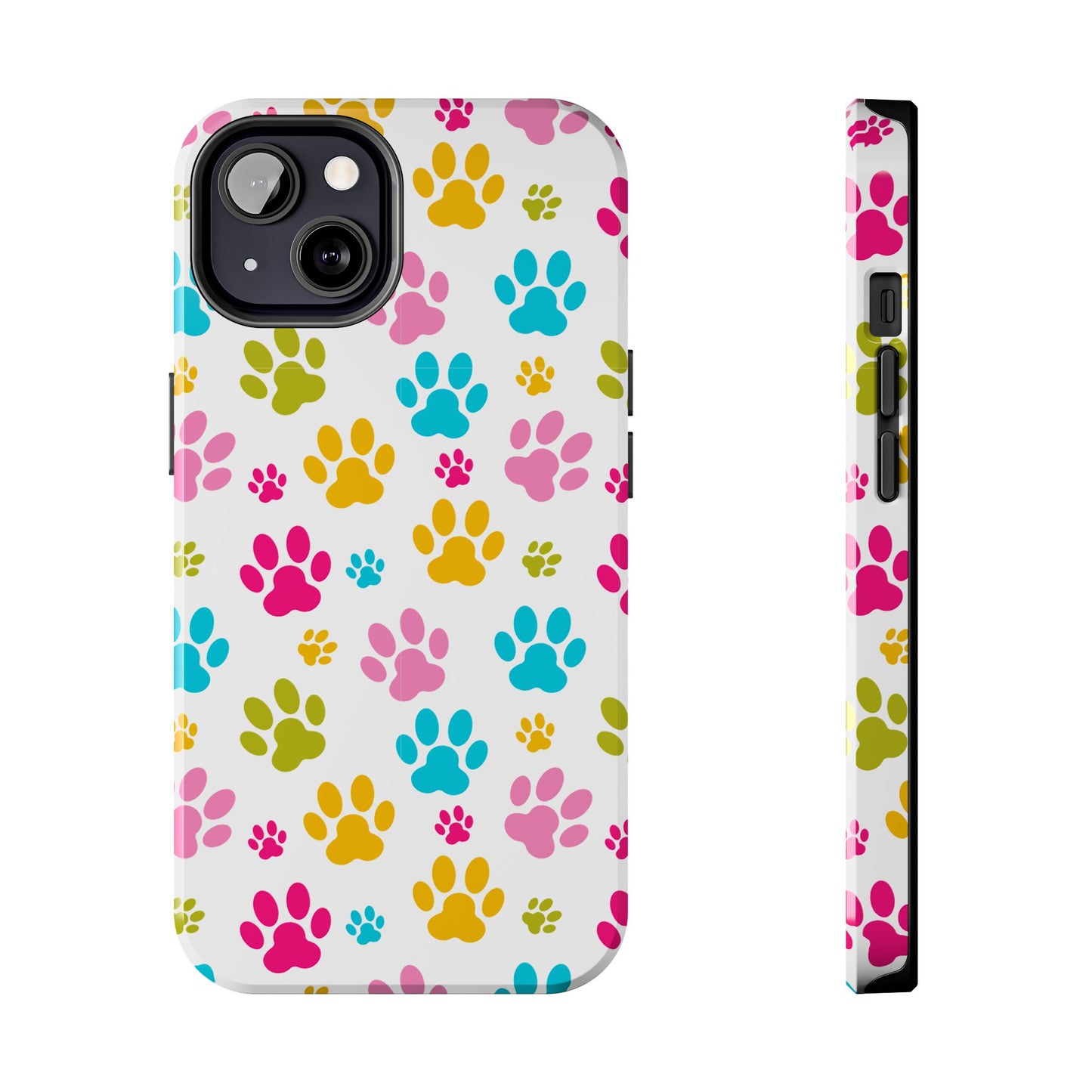 Colorful Pet Paw Print Tough Phone Case for Dog Loves for Iphone