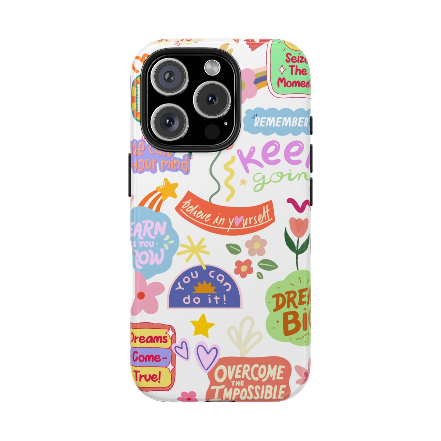 Inspirational, Motivational Phone Case, Cute Floral, Confidence Case, Gift for Her, Positive Vibes