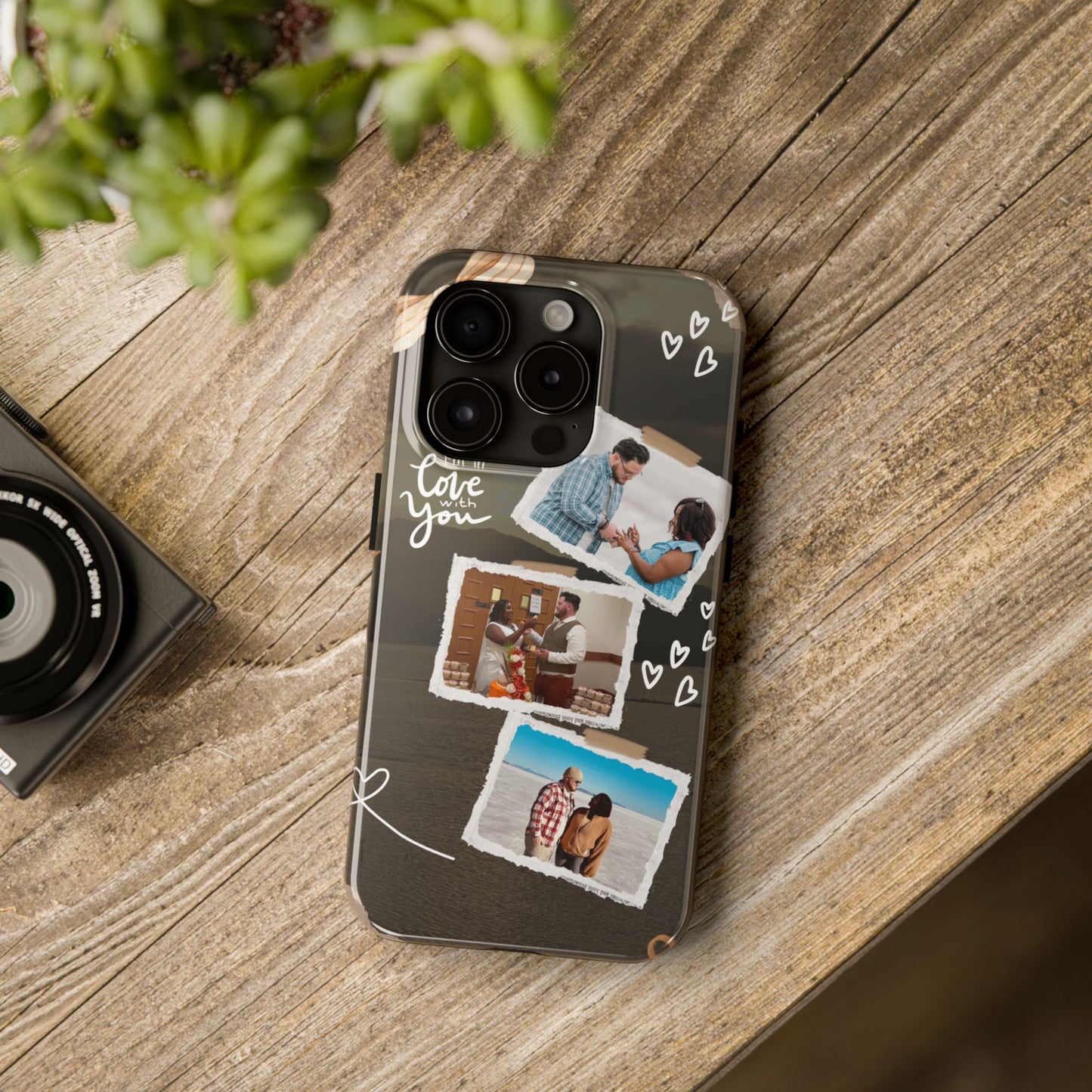 Personalized I'm in love with you Custom 3 Photo Tough Phone Case for Iphone