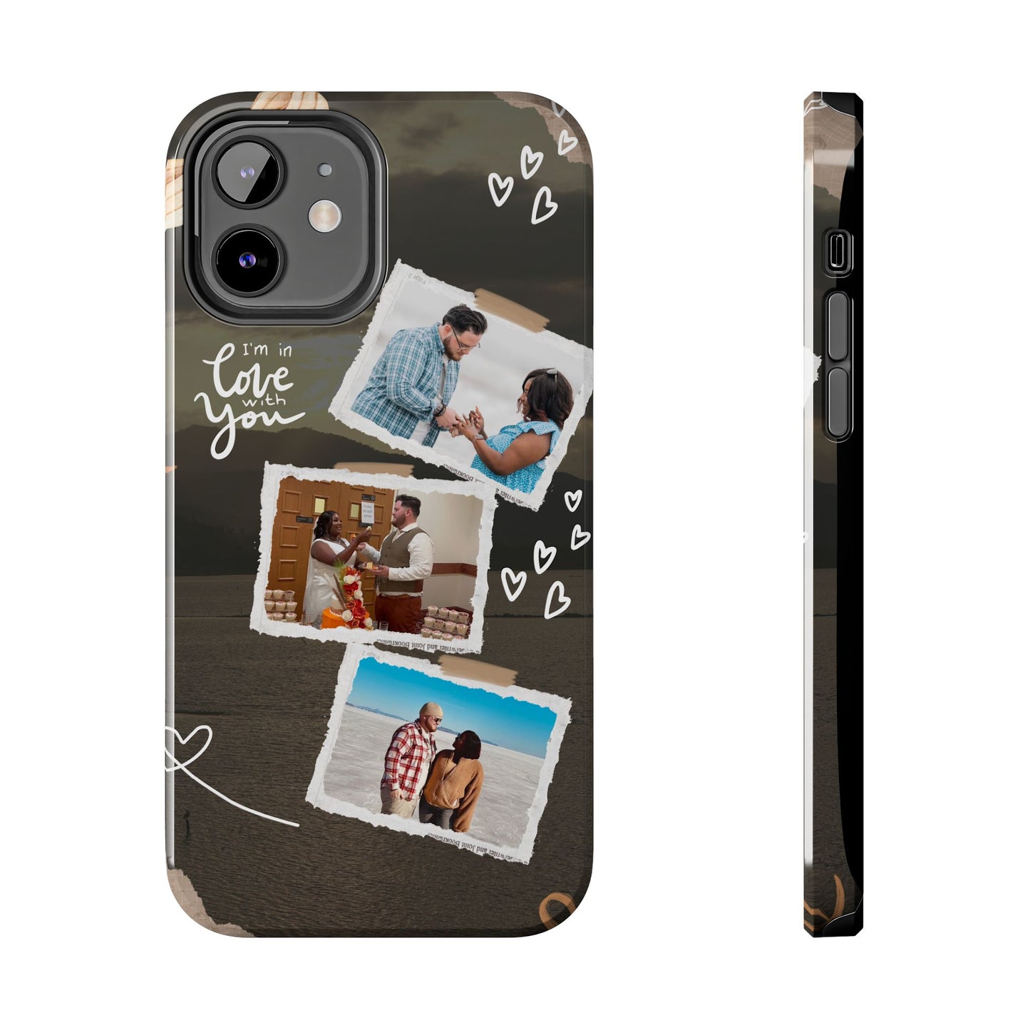 Personalized I'm in love with you Custom 3 Photo Tough Phone Case for Iphone