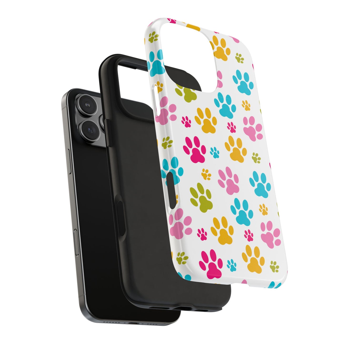 Colorful Pet Paw Print Tough Phone Case for Dog Loves for Iphone
