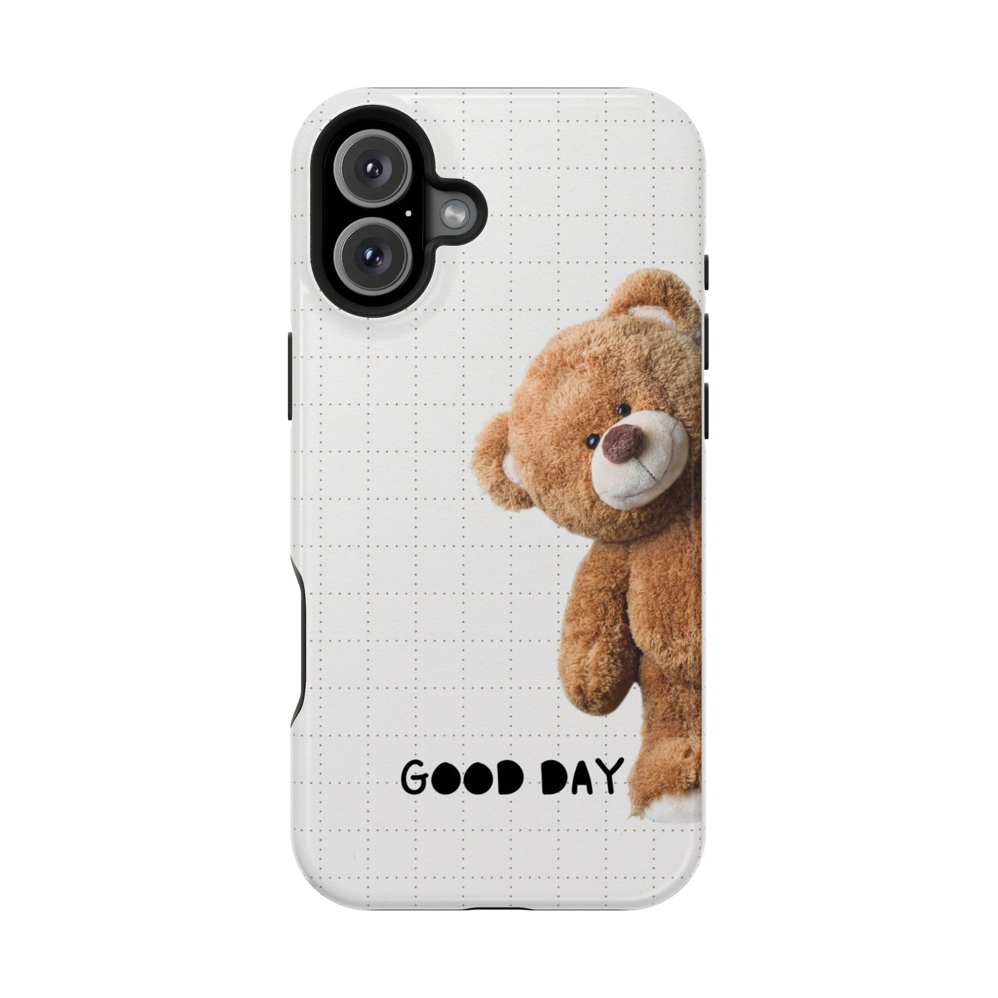 Good Day Teddy Bear MAGNETIC Phone Cases, Cute, Gift for Friends, Teddy Bear Lover's Case