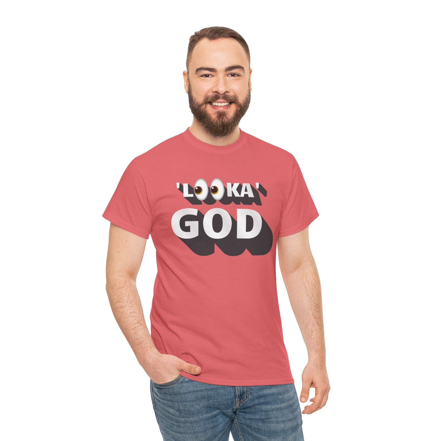 "Looka God" Unisex Cotton Tee - Stylish Faith Statement