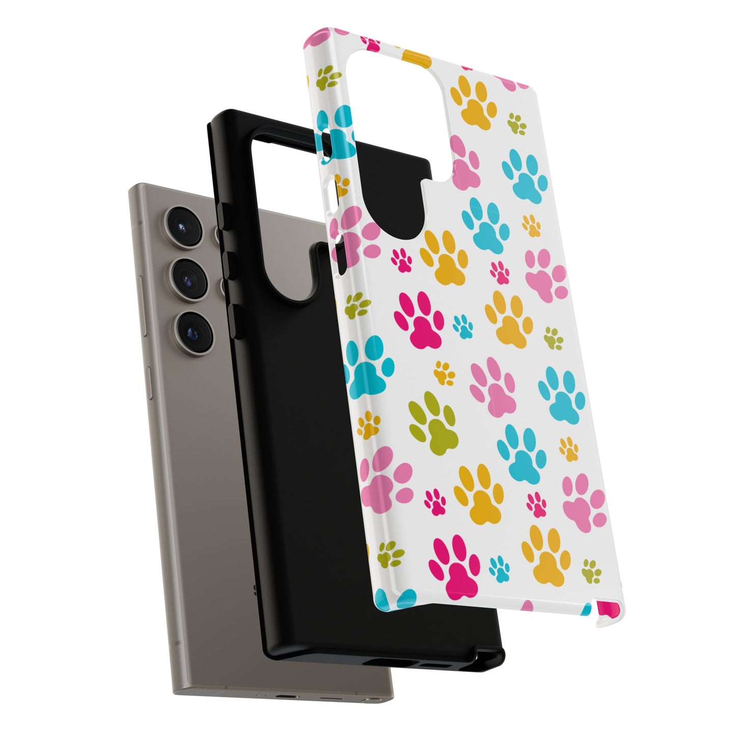 Colorful Pet Paw Print Phone Case for Dog Loves for Samsung