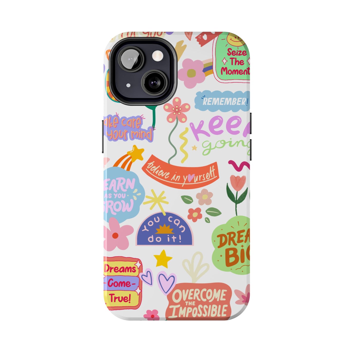 Inspirational, Motivational Phone Case, Cute Floral, Confidence Case, Gift for Her, Positive Vibes