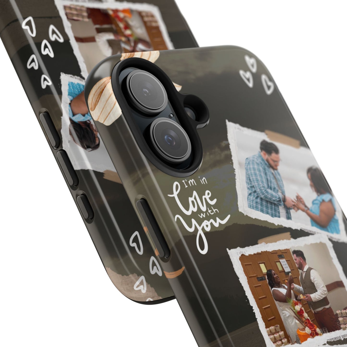 Personalized I'm in love with you Custom 3 Photo Tough Phone Case for Iphone