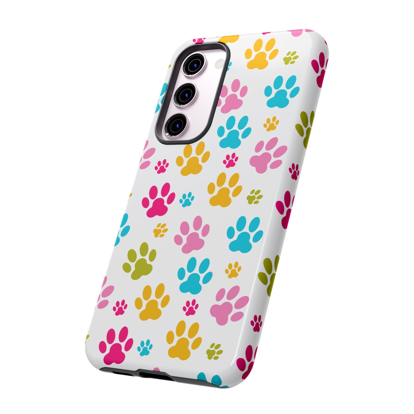 Colorful Pet Paw Print Phone Case for Dog Loves for Samsung