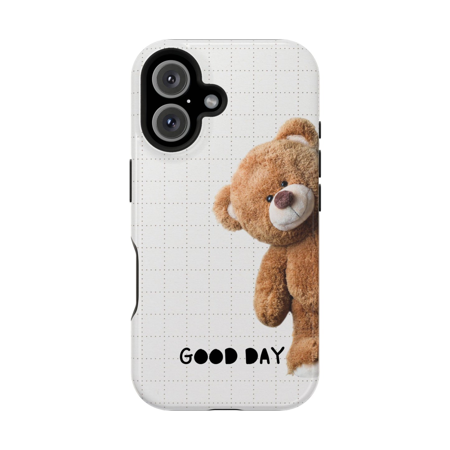 Good Day Teddy Bear MAGNETIC Phone Cases, Cute, Gift for Friends, Teddy Bear Lover's Case