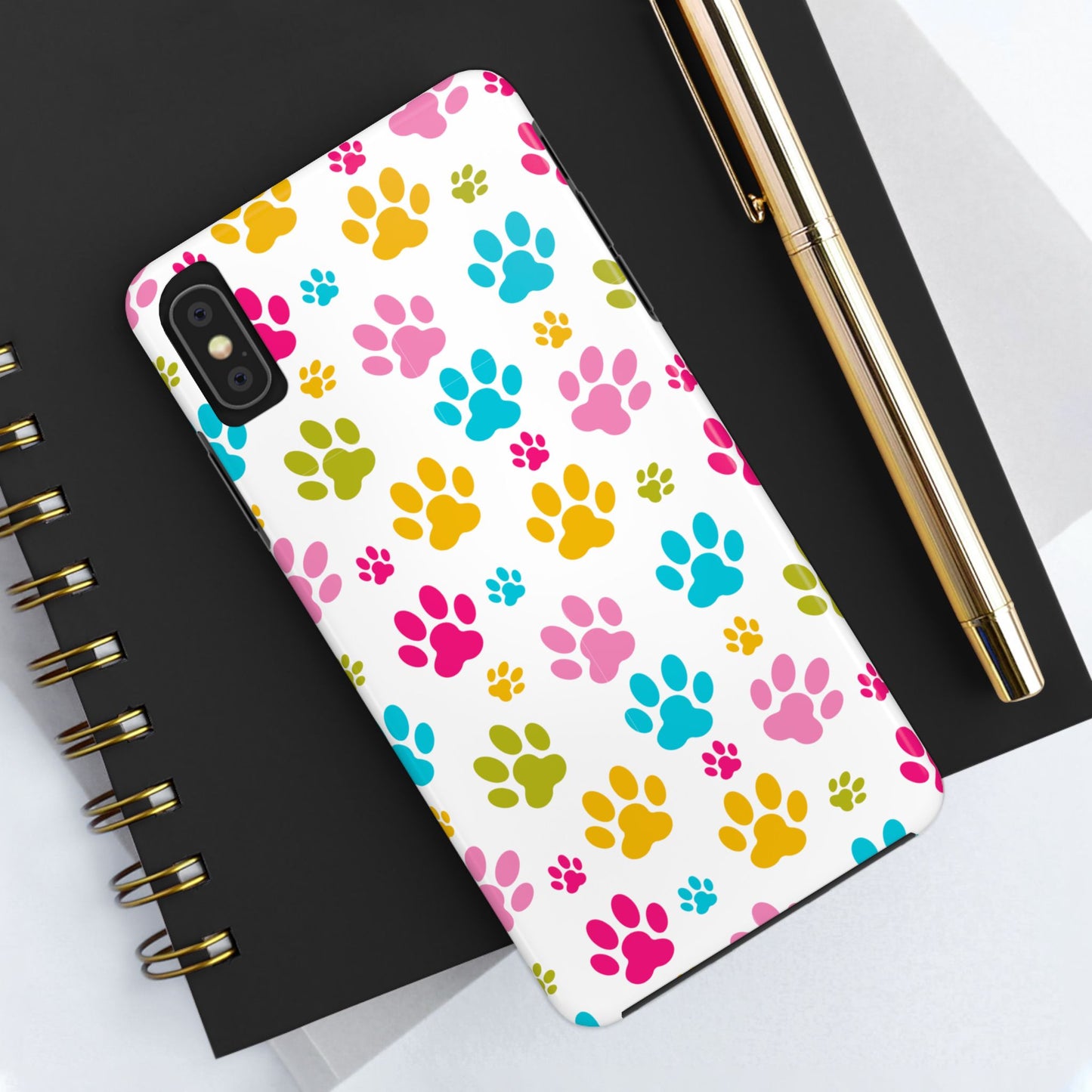 Colorful Pet Paw Print Tough Phone Case for Dog Loves for Iphone