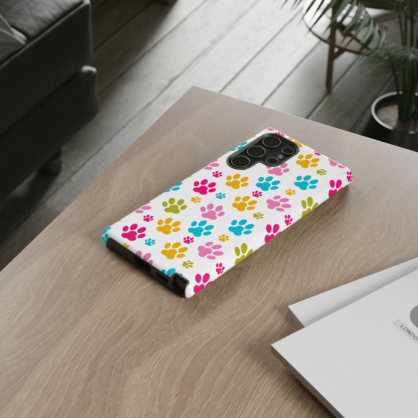 Colorful Pet Paw Print Phone Case for Dog Loves for Samsung