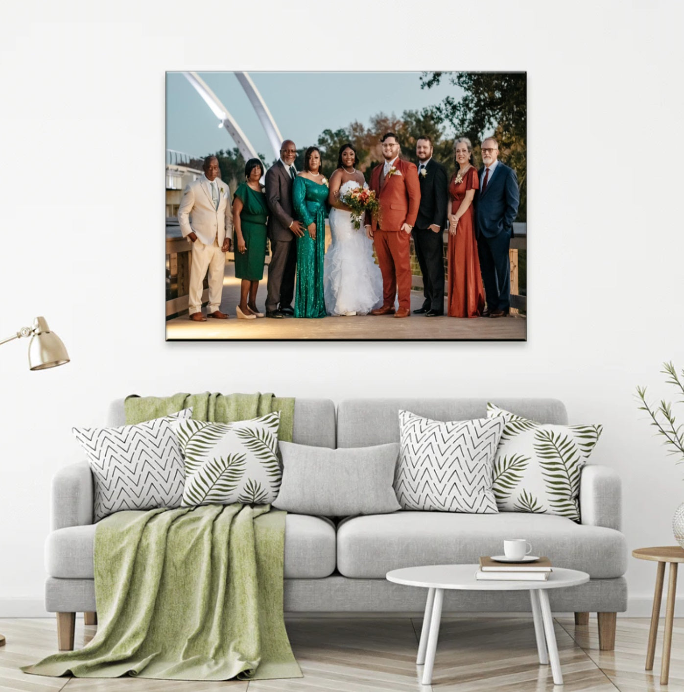 Personalized Wedding Canvas Print, Family Portrait Art, Home Decor, Gift