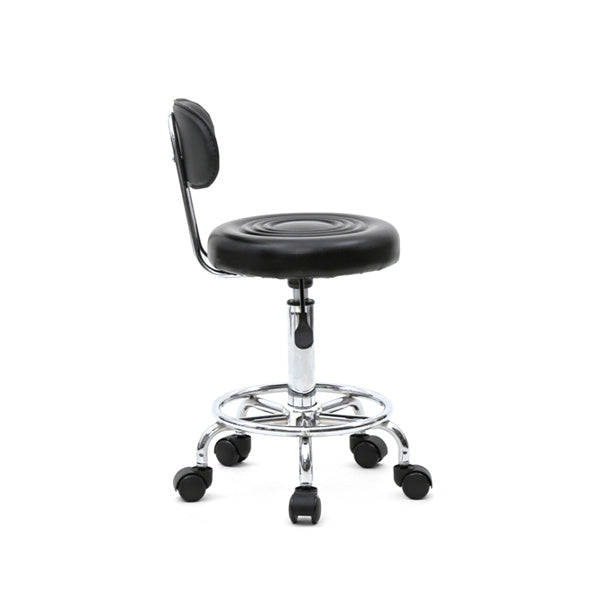 Chic Black Strap Pattern Stool