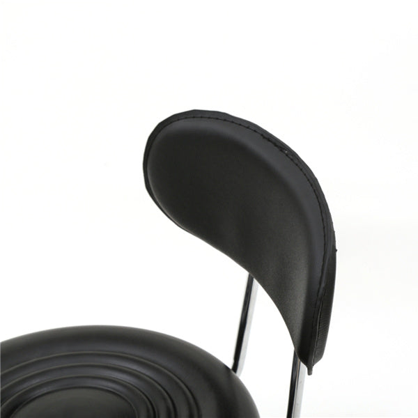Chic Black Strap Pattern Stool
