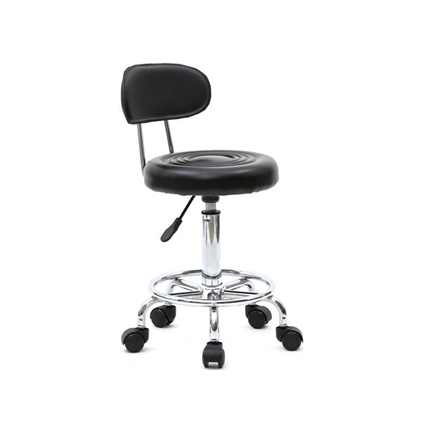 Chic Black Strap Pattern Stool