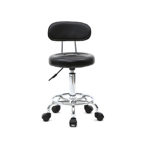 Chic Black Strap Pattern Stool