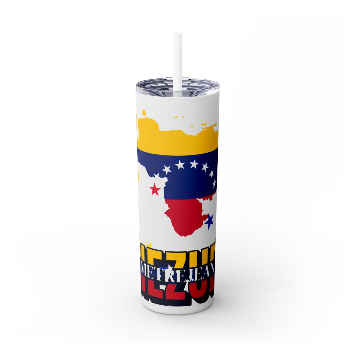 Venezuala-themed Personalized Tumbler with Straw, 20oz